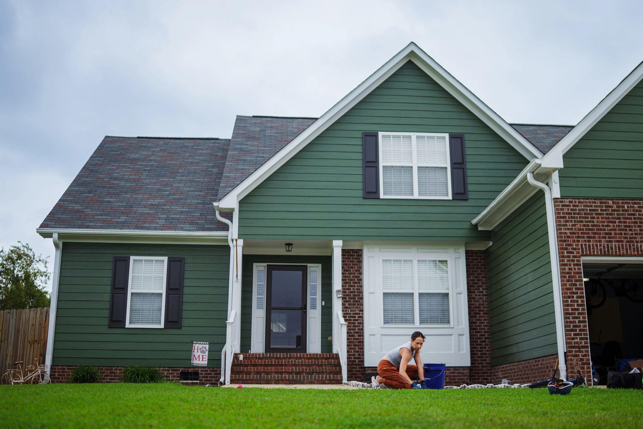 Exterior home maintenance work